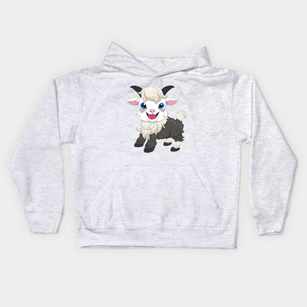 The little goat for Men or Women Kids Boys Girls love goat Kids Hoodie by littlepiya